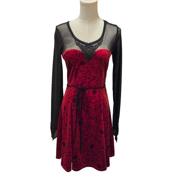 Hot Topic Dresses & Skirts - Hot Topic Gothic Once Upon A Time Regina Red Black Dress Short Small